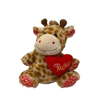 Hug Fun Muah Hugs N Kisses 11" Plush Valentines Stuffed Animal Toy Giraffe Tan