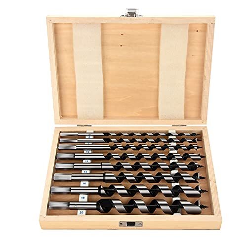 Cocoarm Set di Punte Lunghe per Legno, 8 Pezzi, 6-20 mm, Punte Elicoidali per Tr
