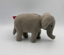 Furry Animal Ornaments w/Tag Faux Fur Christmas Decor GREY ELEPHANT