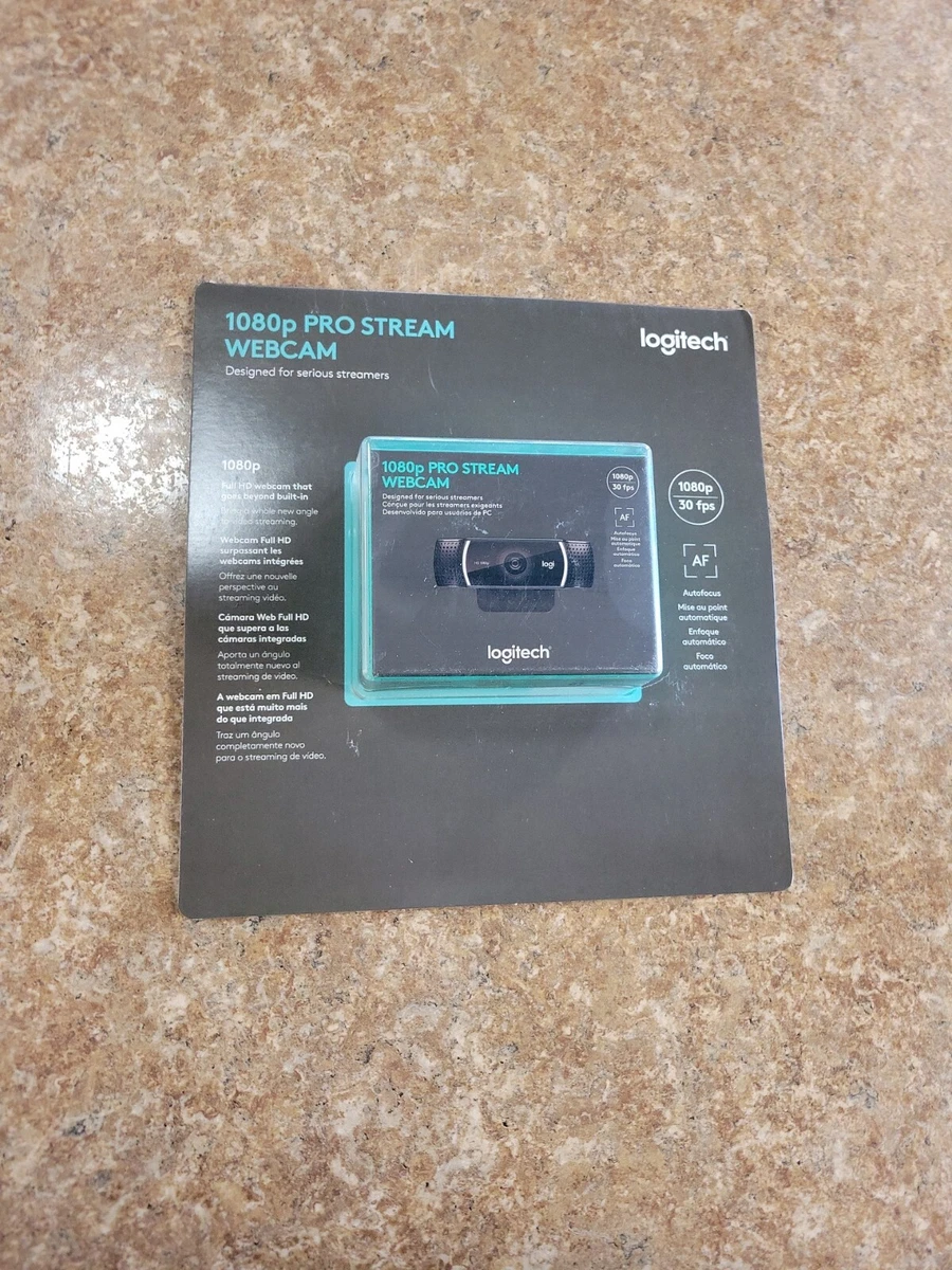 New Logitech 1080p Pro Stream Black Webcam **SEALED** (960-001415)