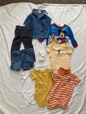 Toddler Boys 18 Month All Season Lot 9 Items, Onsies, Pant, Short, Shirts