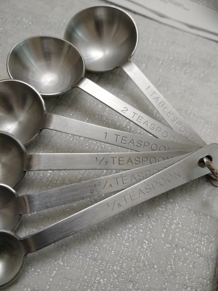 Hic Stainless steel Six piece measuring spoon set 6 48012 Heavy weight - Image 2 of 4