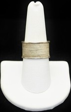 Sterling Silver Textured Thick Band Ring SZ 8.75 FMA753