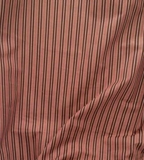 DONGHIA  Souk Stripe vertical woven France  brown cotton  new 2+  yards 