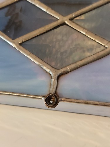Irridescent Blue Stained Glass Trinket Box - Picture 11 of 12