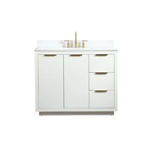 Elegant Decor Blake 42" MDF Single Bathroom Vanity with Backsplash in White - Picture 3 of 8
