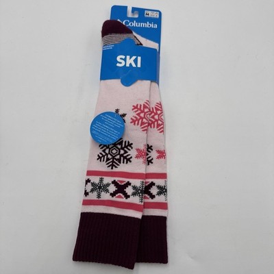 Columbia Adult Thermolite Snowflake Ski Socks NWT Medium (men 6-9/womens 8-11.5)
