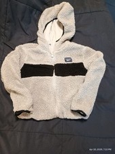 Gray And Black Sherpa Reebok Kids Size 7 Zip Up Jacket