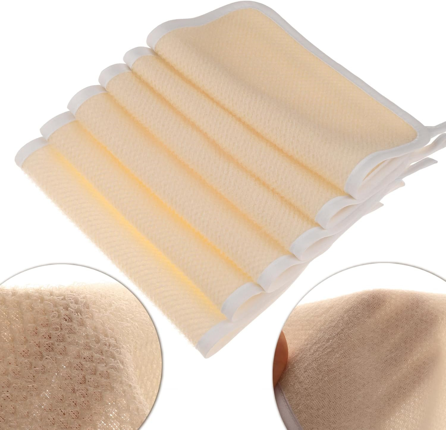 PHOGARY 6 Pack Exfoliating Wash Cloths for Body Scrub and Face Clean, Dual-Sided