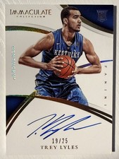 Trey Lyles 2015-16 Panini Immaculate Collegiate Rookie Auto Gold 19/25 Kentucky