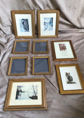 RESTPOSTEN NEUN VINTAGE DEKO GOLD VERGOLDET BILDERRAHMEN FOTORAHMEN