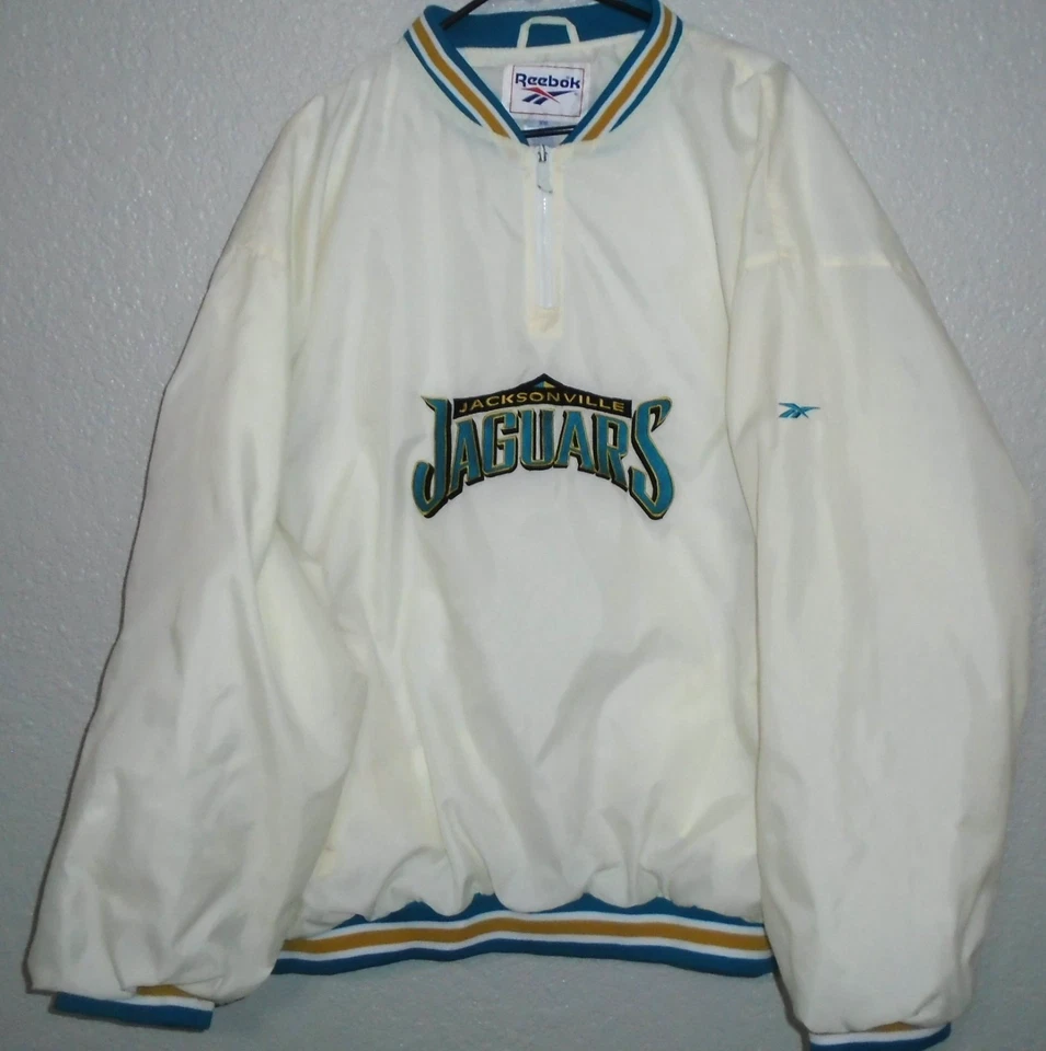 Vintage 90s Jacksonville Jaguars NFL Reebok pullover  Windbreaker Jacket Size XX - Image 3 of 4