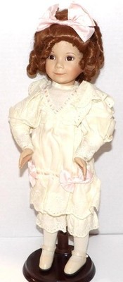 Dianna Effner Porcelain Doll LITTLE GIRL WITH A CURL 14'' #3547A with stand