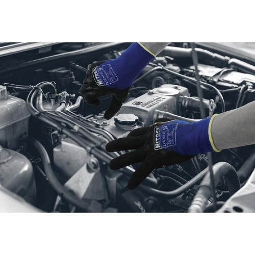 Pack 10 Pairs Nitrex Premium 3/4 Nitrile Coated Work Gloves Size 9 Large - Picture 1 of 3