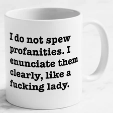 I Do Not Spew Profanities I Enunciate Them Clearly Like A F Lady Funny Mug