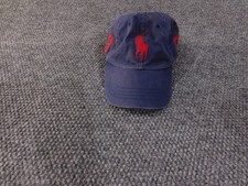 Polo Ralph Lauren Hat Cap Strap Blue Big Pony Embroidered Mens adjustable