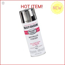 Rust-Oleum 7718830 Stops Rust Bright Coat Metallic Spray Paint, 11 Oz, Chrome (P
