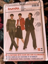 Burda Sewing Pattern 8301 Blazer Jacket Misse...