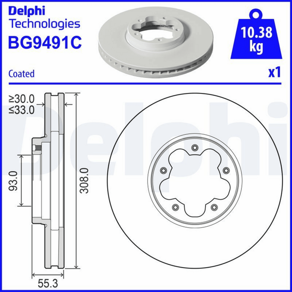 Bremsscheibe Vorderachse FüR Ford Tourneo Custom V362 Bus Transit V363 Kasten-image