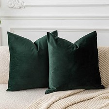 Throw Pillow Covers Set of 2 Decorative 16" x 16" Pack of 2 Army Green