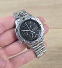 Seiko Chronograph Alarm Watch 7T32-6E40 Two Tone Quartz Date Not Working