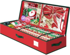 Christmas Wrapping Paper Storage Containers, 40 Inch Gift Wrap Organizer, Visibl