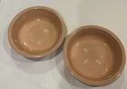 SET OF 2 BOWLS FIESTAWARE APRICOT 7 INCH CEREAL SOUP BOWLS  USA FIESTA