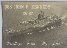 Rare QSL (Radio Operator) Card USS John F. Kennedy CV-67 (K3OF/mm)