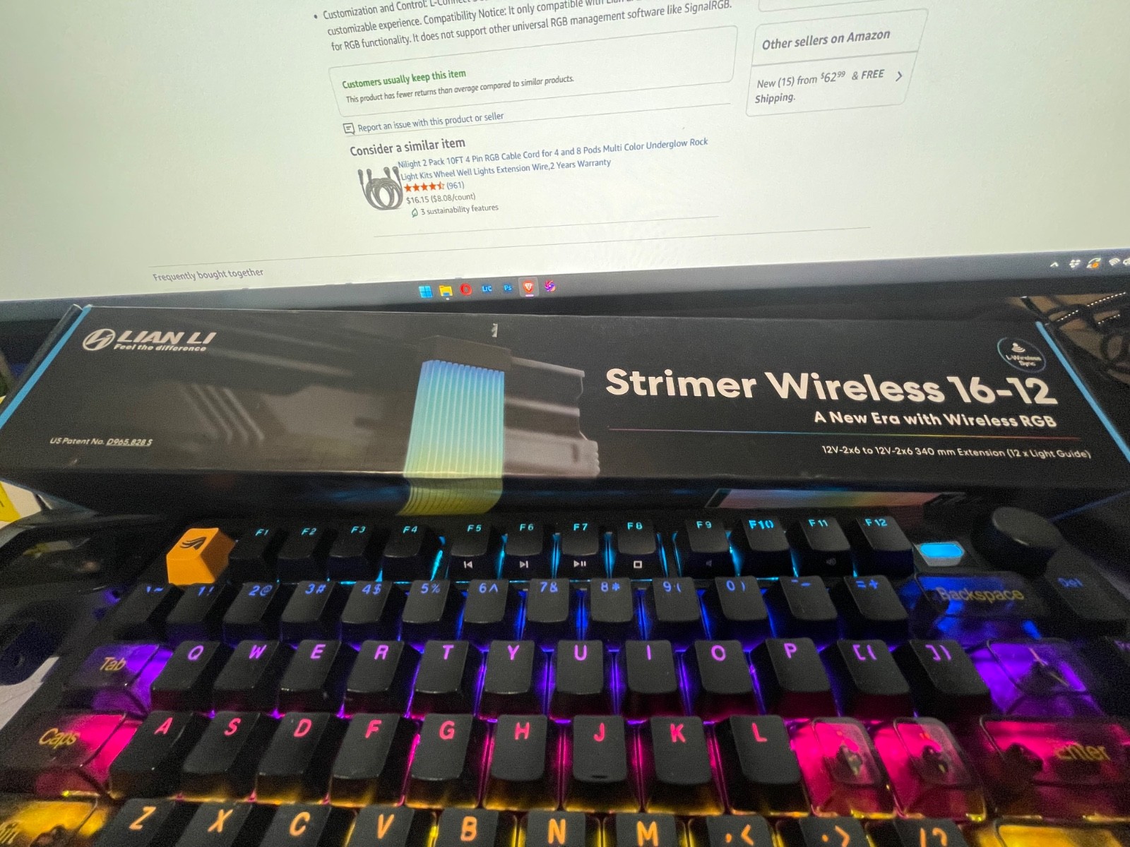 Lian li strimmer wireless 16-12  PW16-121W open box untested