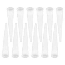 Reusable Plastic Tube Nozzles 50Pcs White Screw Tip Caulk Nozzle Caps for Home