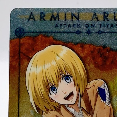 Armin Arlert No.09 Attack On Titan Metalic Holo Card Made In Japan