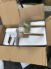 HOSOM 6 Pack Privacy Door Handles Interior for 6 Pack, Privacy-Satin Nickel 