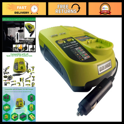 Portable Dual Chemistry Vehicle Charger - Lithium Ion & NiCad Compatible, One+