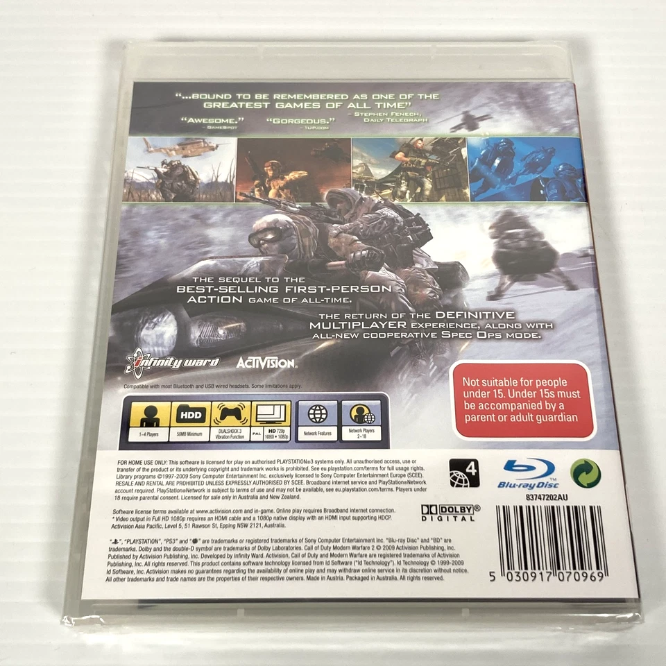 Call of Duty Modern Warfare 2 Sony Playstation 3 PS3 (2009) R4 Brand New Sealed - image 2 of 4