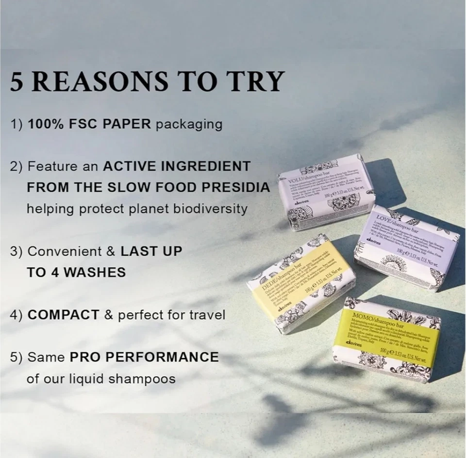 Davines VOLU Shampoo Bar 3.53oz/100g - Image 2 of 2