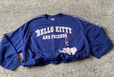 Hello Kitty Sanrio Hybrid Apparel Sweatshirt Women XXL Blue 2XL