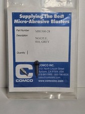 New Comco Micro Abrasive Media Blaster Nozzle Grey MB-1500-28  .010". 0.25mm