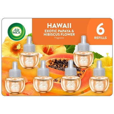 Air Wick Plug-In Scented Oil Warmer Air Freshener Refills, Hawaii Papaya & Hibis
