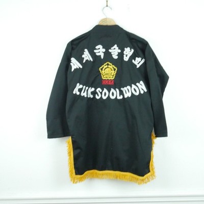 Kuk Sool Won Size 3 Instructors Uniform Korea Patch Martial Arts Gold Fringe