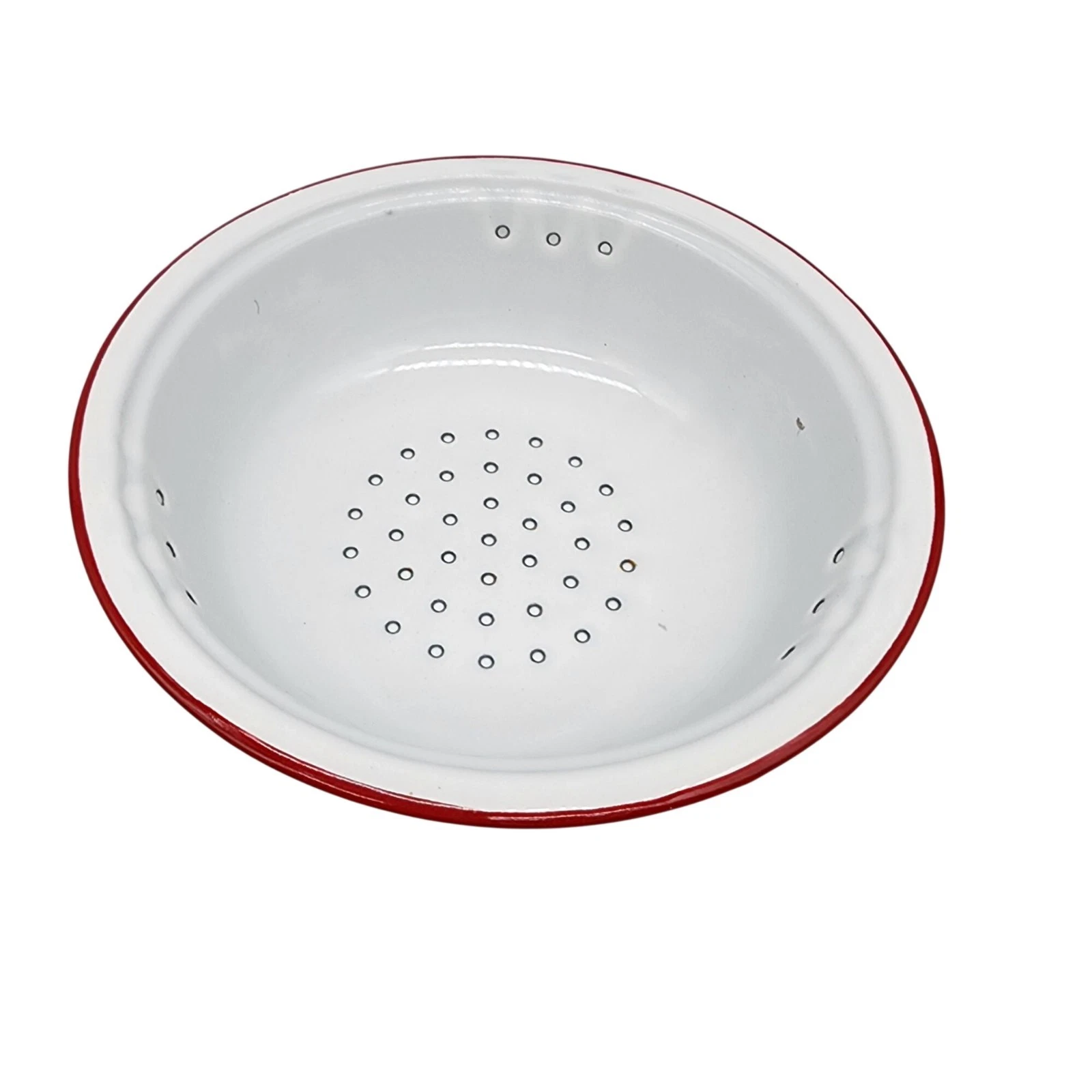 1940s Vintage enamelware colander strainer red white
Opens in a new window or tab