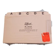 Vintage Bristol Card Guides 3x5 5th Cut Tab 25 Division A-Z No. 525-25 Smead