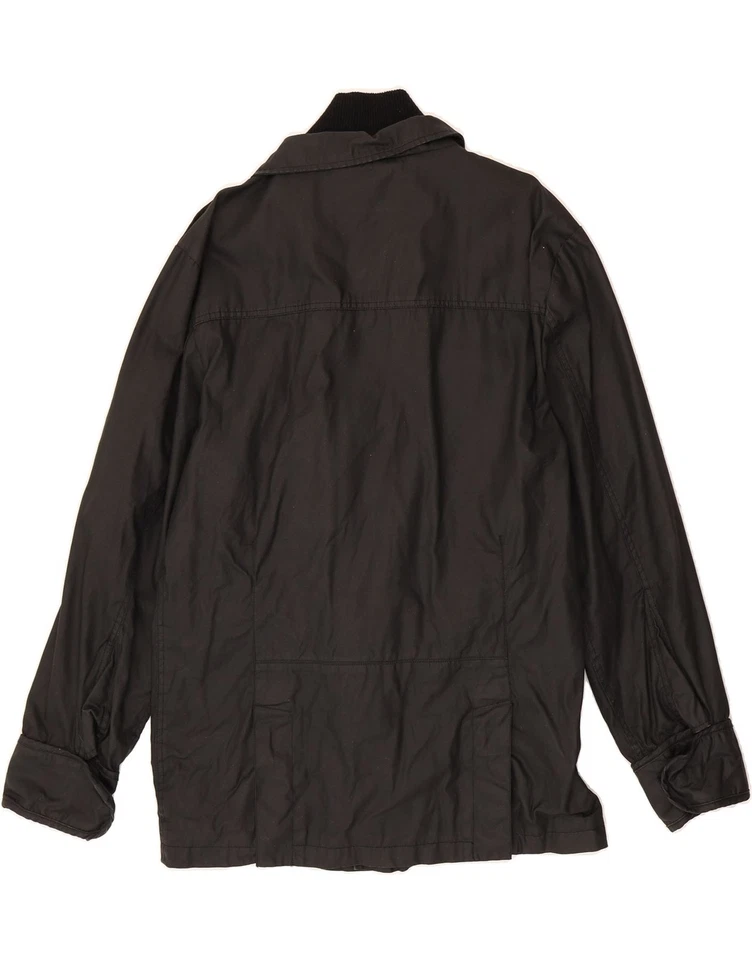 FRENCH CONNECTION Mens Military Jacket UK 38 Medium Black Cotton AW01 - Image 2 of 3