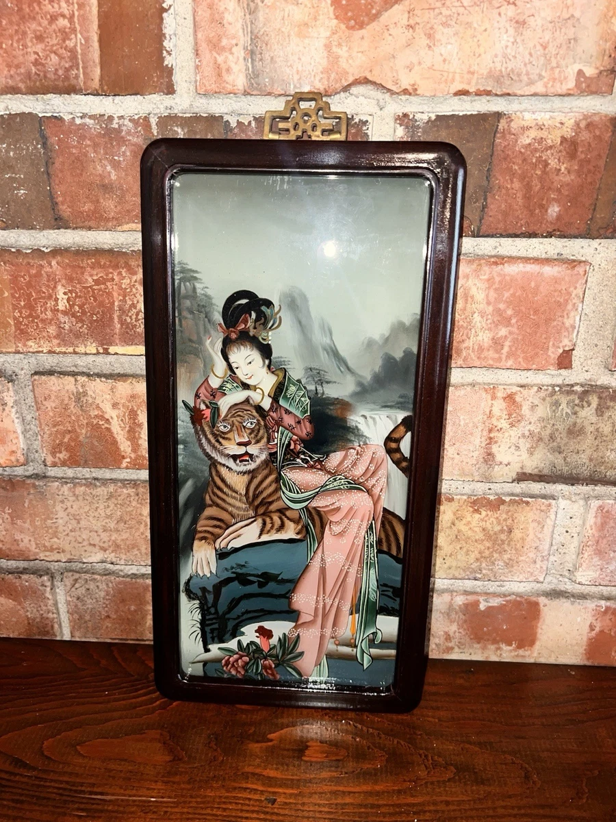 玻璃多色古董原创中国风绘画和卷轴| eBay