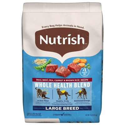Nutrish Large Breed Real Beef, Pea, Carrot & Brown Rice Recipe Whole Health Blen