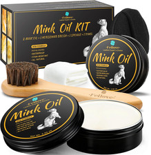 4-In-1 Mink Oil Leather Conditioner and Cleaner 3.52 Oz - Premium