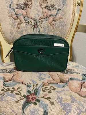 COACH NWT CC386 Camera Bag Crossbody DARK PINE Color V5CZS