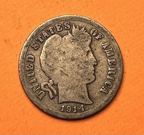 1914-S San Francisco Mint Silver Barber Dime