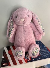 廃盤 ジェリーキャット Small Blossom Tulip Bunny Blossom Tulip Bunny with Personalized Navy Jumper - Official Jellycat