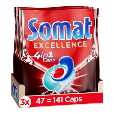 Somat Spülmaschine Geschirrspül Spülcaps Excellence 4in1 3x47 (141 Caps)