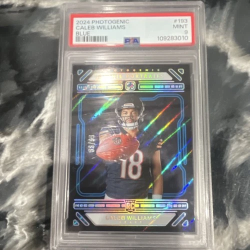 2024 Panini Photogenic Caleb Williams Rookie Portraits Blue #193 /99 PSA 9 Bears
